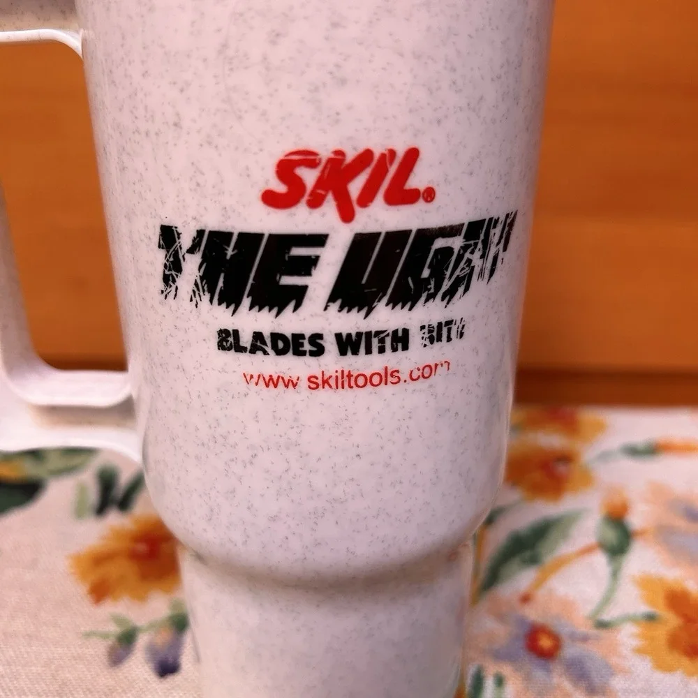 VTG SKIL Tools THE UGLY BLADES WITH BITE Travel Refill Coffee Cup Mug Lid USA